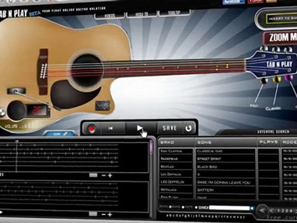 Tab and Play Video tutorial part 2 - record and save