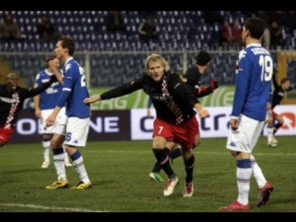 Sampdoria 1-2 PSV Eindhoven Pazzini header, Toivonen double