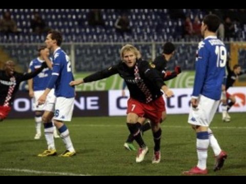 Sampdoria 1-2 PSV Eindhoven Pazzini header, Toivonen double