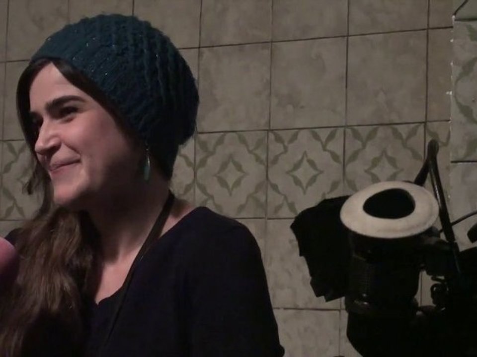 Anne Émond sur le tournage de Nuit #1