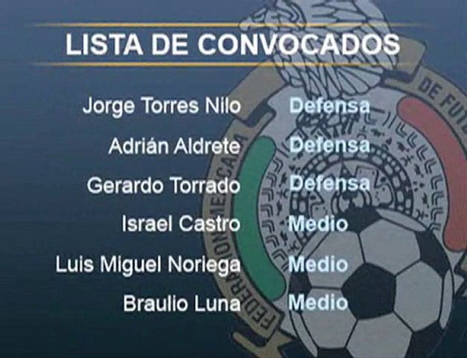 Medio Tiempo.com - Convocatoria Selección Mexicana 18 de febrero 2010.