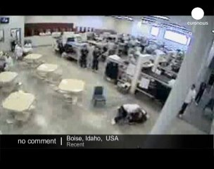 Idaho prison fight on camera - no comment