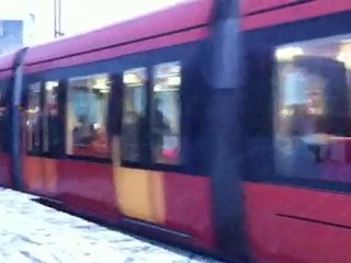 La neige sur la place de La République au Mans
