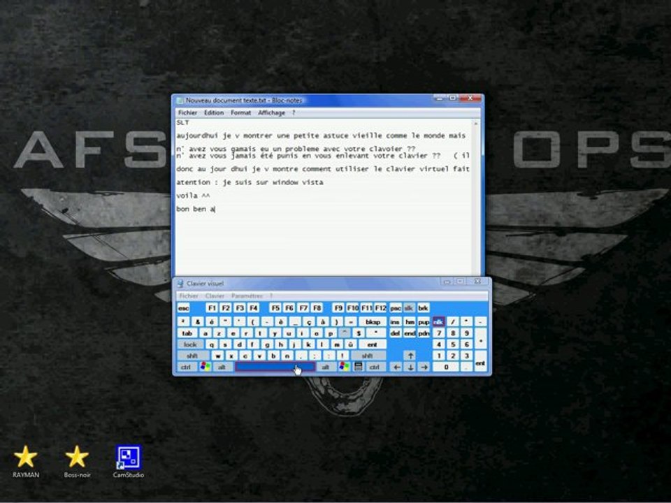 vidéo explicative clavier visuel