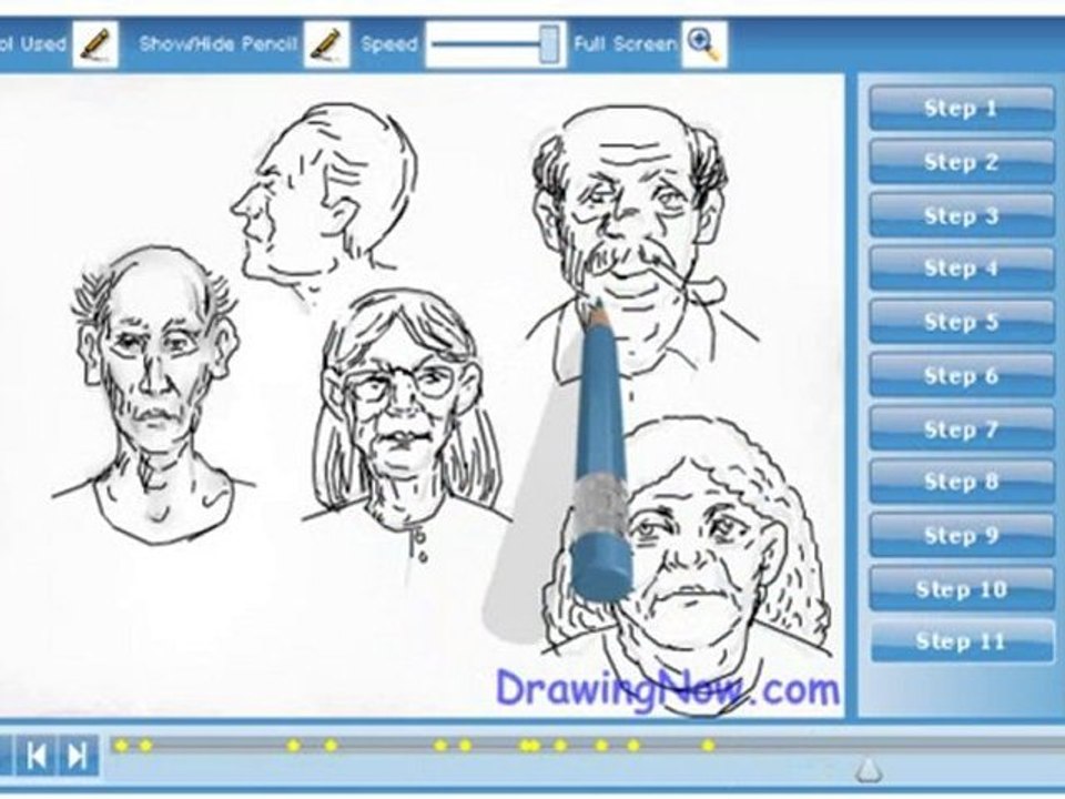 How to draw Old People