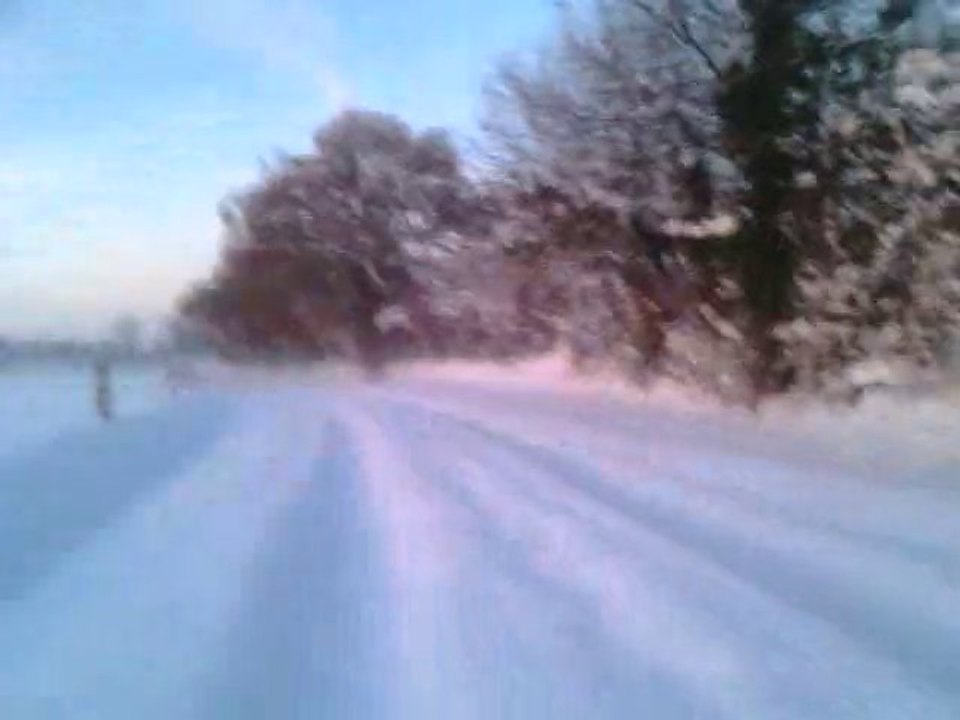 je rentre du taf sous la neigee