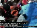 Manifestantes en Haití exigen repetir elecciones generales