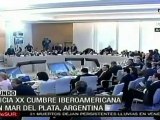 Inicia XX Cumbre Iberoamericana en Mar del Plata, Argentina