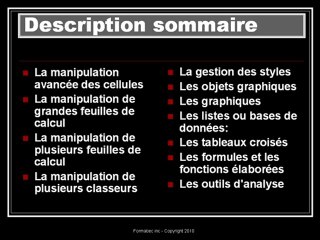 Formation Microsoft Excel Intermédiaire - Montréal