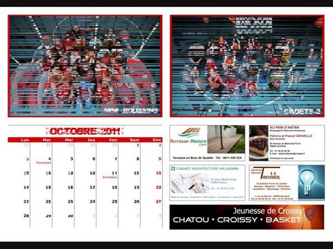 Calendrier 2011 Chatou Croissy Basket