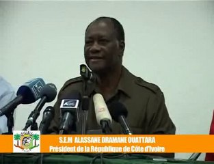 Méssage du Pdt. de la République Alassane Dramane OUATTARA