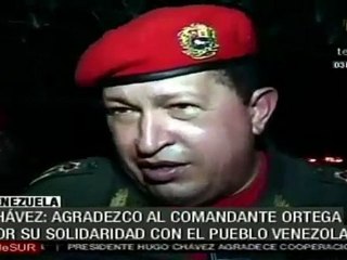 Chávez agradece solidaridad con pueblo venezolano
