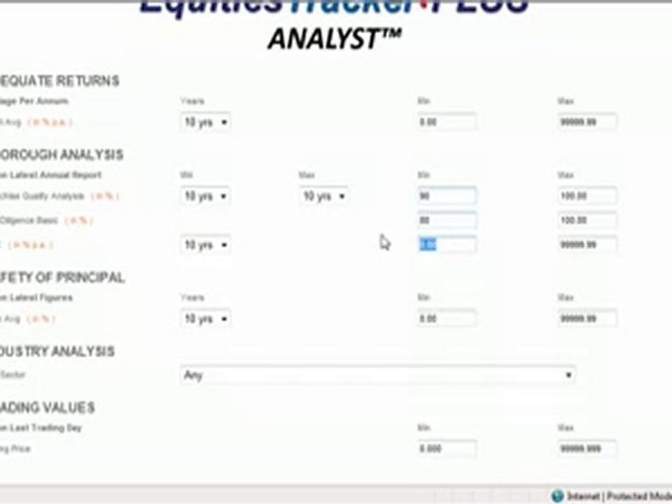 How to use the Tracker Analyst Filter for stocks