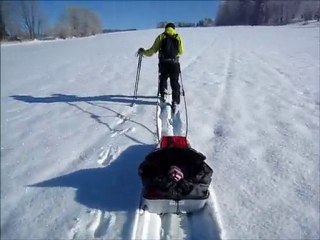 Sortie Ski Pulka 1ere boucle aux Sagnettes