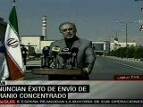 Irán envió con éxito uranio concentrado