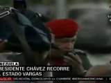 Chávez visita a damnificados en estado Vargas