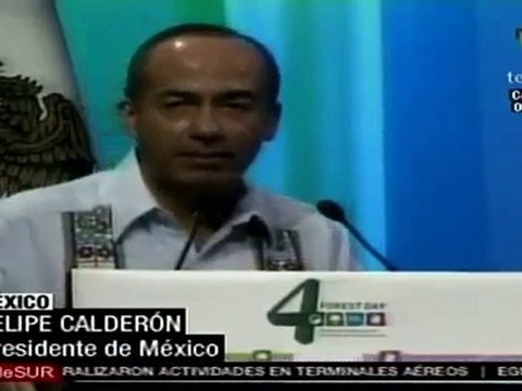 Calderón pide compromiso de países contra cambio climátic
