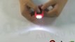 E00945-3 LED Red Mini Solar Power Flashlight Torch Keychain