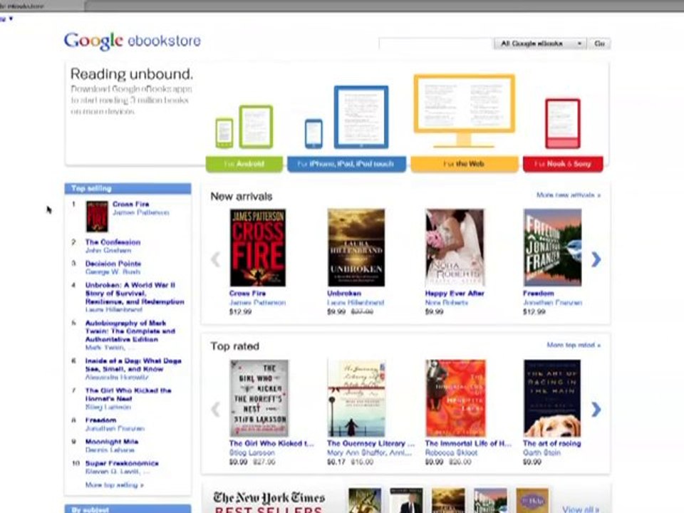 Google opens e-book store