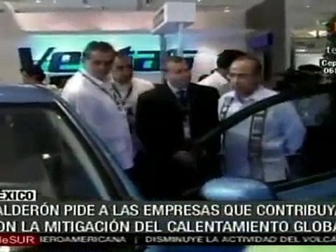 Calderón pide a empresas privadas combatan cambio climático