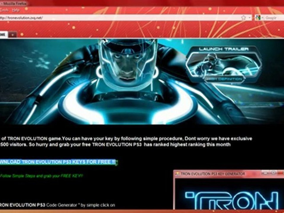 TRON EVOLUTION PS3 SERIAL KEYS 100% WORKING GUARANTEE