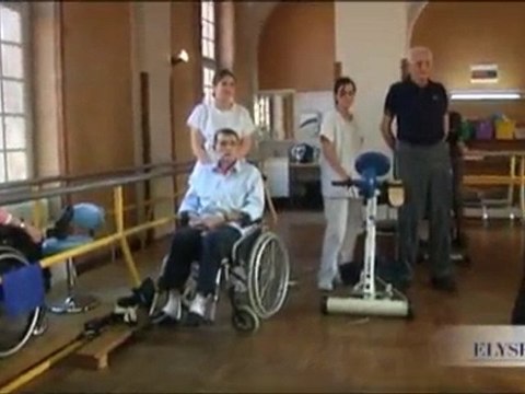 Le Président a l'hôpital des Invalides