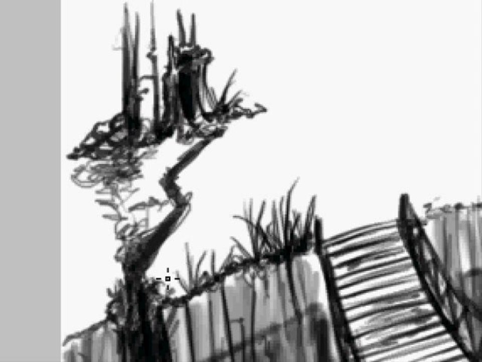 Croquis de paysage imaginaire