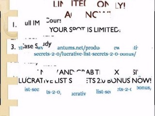 Lucrative List Secrets 2.0 Bonus