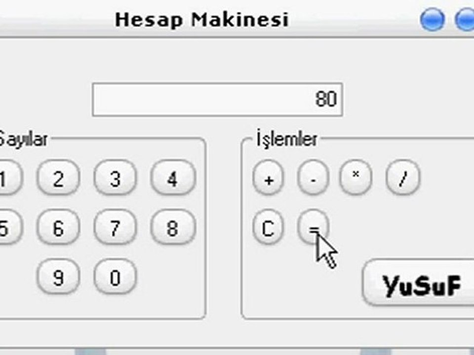 c# Hesap Makine