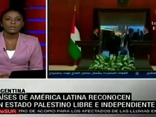 Palestinos celebran reconocimiento que hizo Argentina