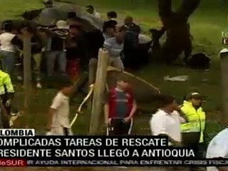 Santos declaró a Antioquia "zona de calamidad pública" y decretó 3 días de duelo