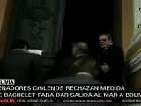 Senadores chilenos rechazan medida de Bachelet para dar salida al mar a Bolivia