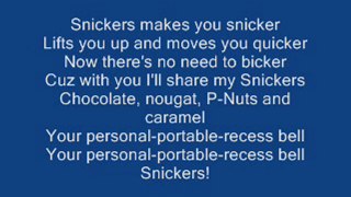 New Snickers Candy Bar Jingle