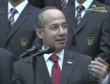 Medio Tiempo.com - El Presidente Calderón recibió a los Pumas