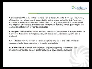 10 Take-Aways for Writing a Business Plan