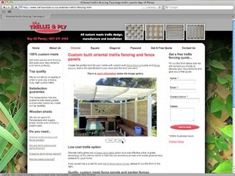 Oriental trellis fencing Tauranga trellis panels Bay of Ple