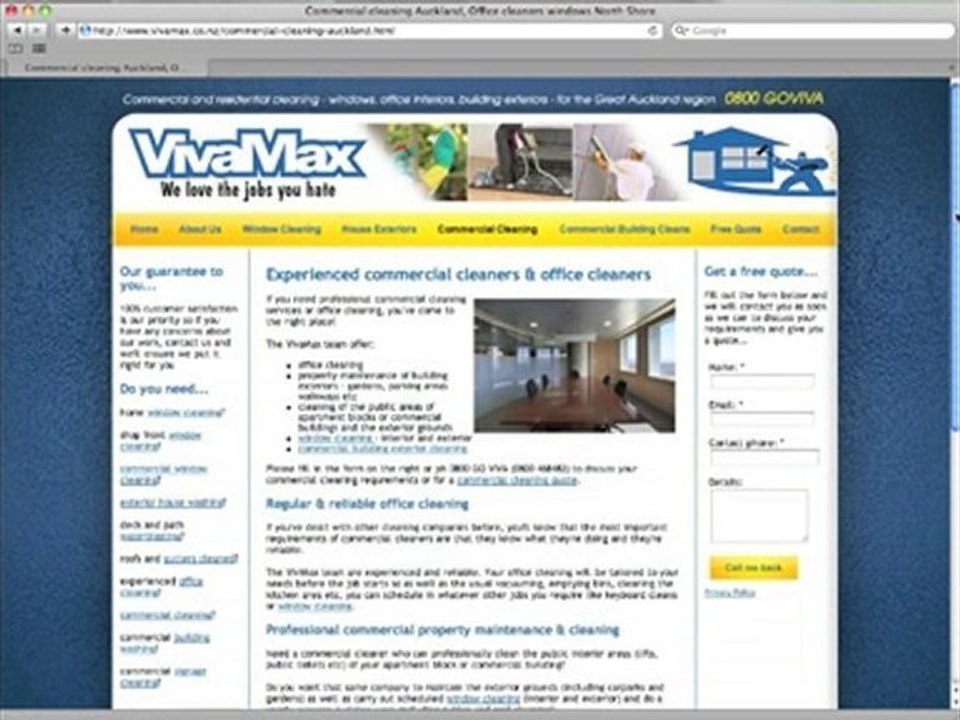 Commercial cleaning Auckland,Office cleaners windows North