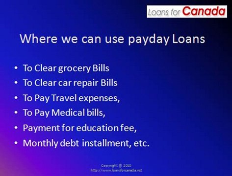 Payday Loans for Canada, Bad Credit Loans