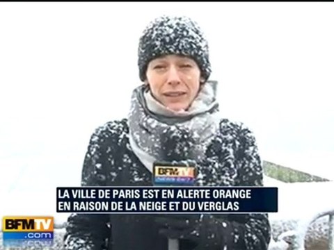 La Tour Eiffel cachée par la neige