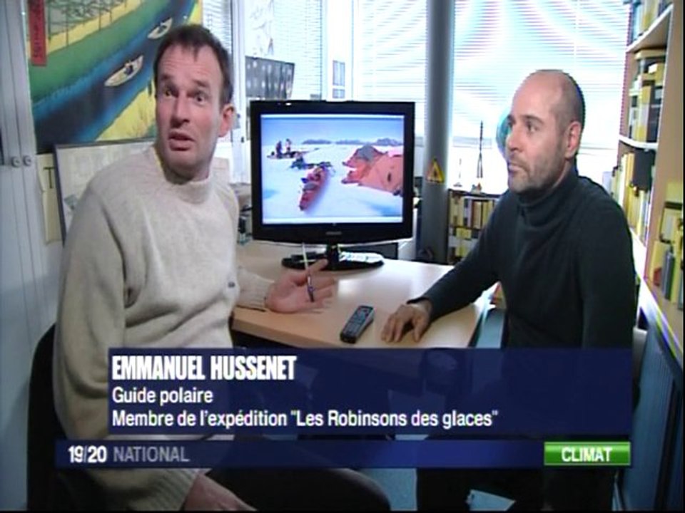 Reportage JT de FR3 : l'expédition des Robinsons des glaces
