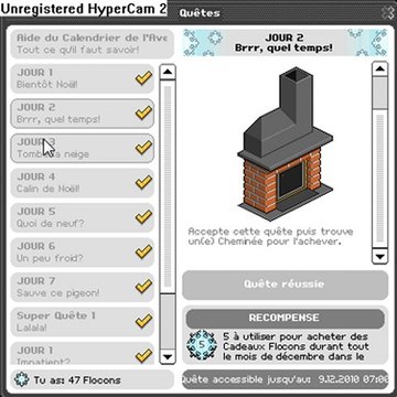 Quêtes Habbo : jour 1 à 6 (Noël 2010)