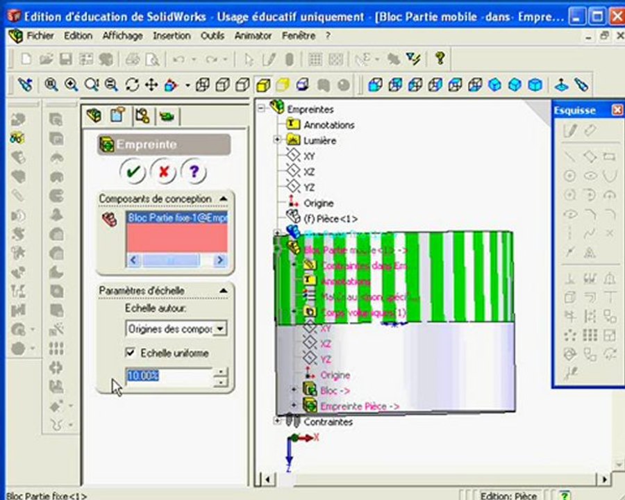Solidworks - Réalisation d'un moule - Méthode n°3