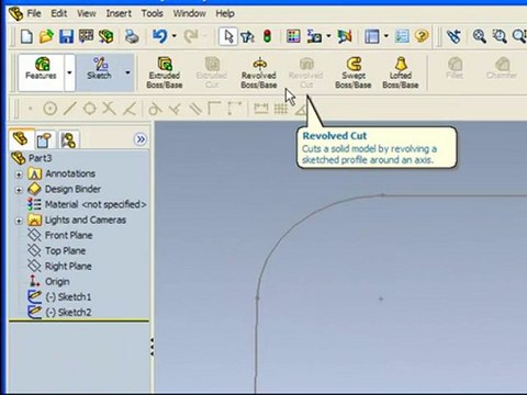 Solidworks-Swept komutu ile katı model tasarlama