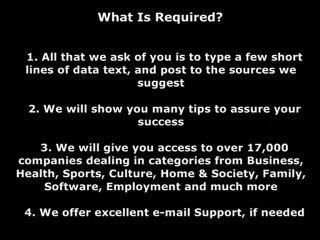 Earn Income Entering Simple Data