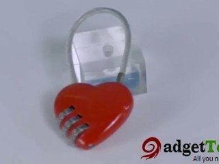 B10200-Heart Shaped Mini 3 Digits Password Combination Padlo