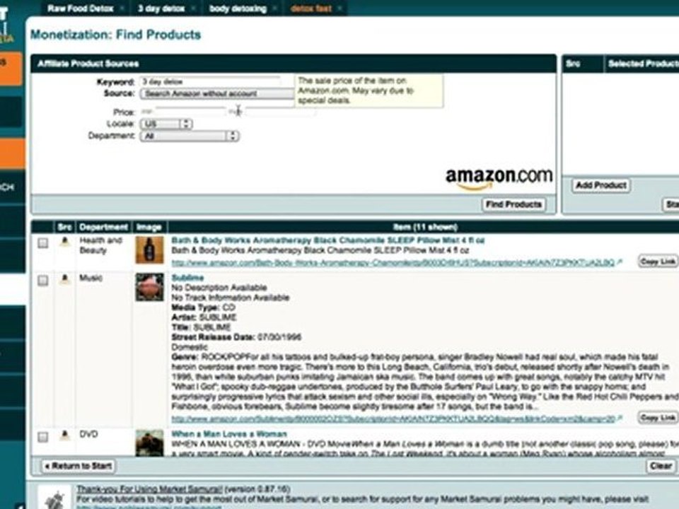 How to find products to sell with Market Samurai?