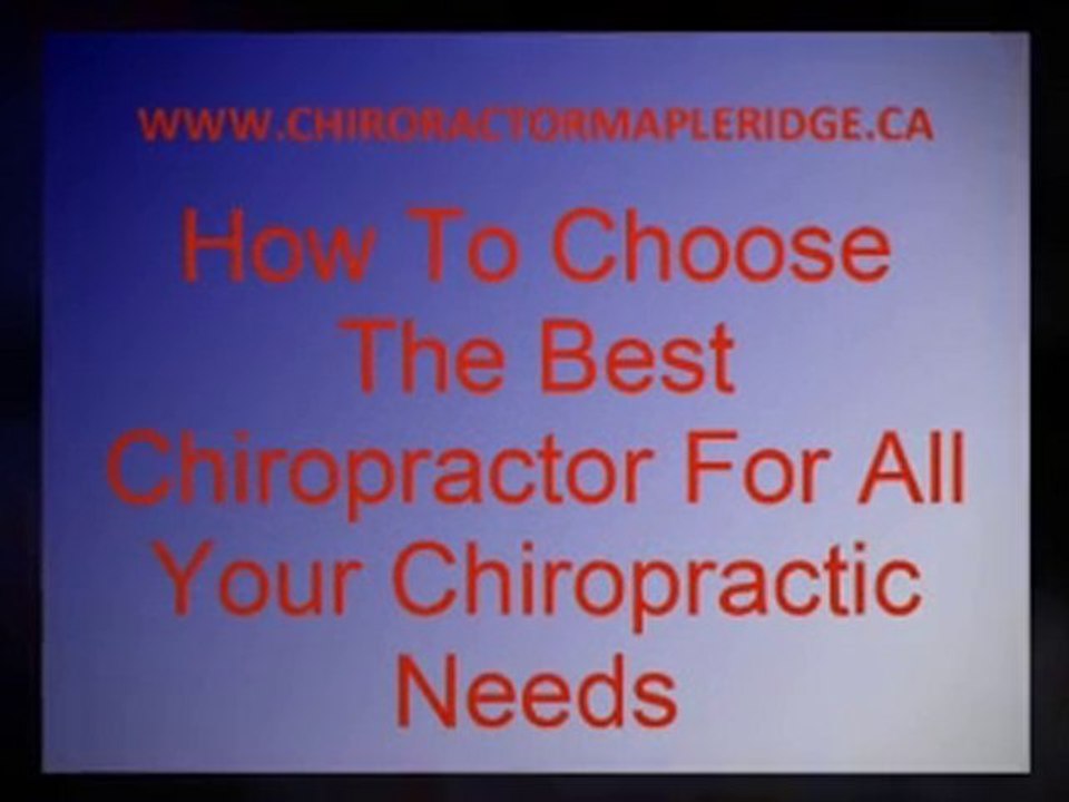 Chiropractors In Maple Ridge- Get Help For Your Pain And St