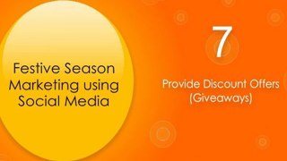 Festive Season Marketing using Social Media