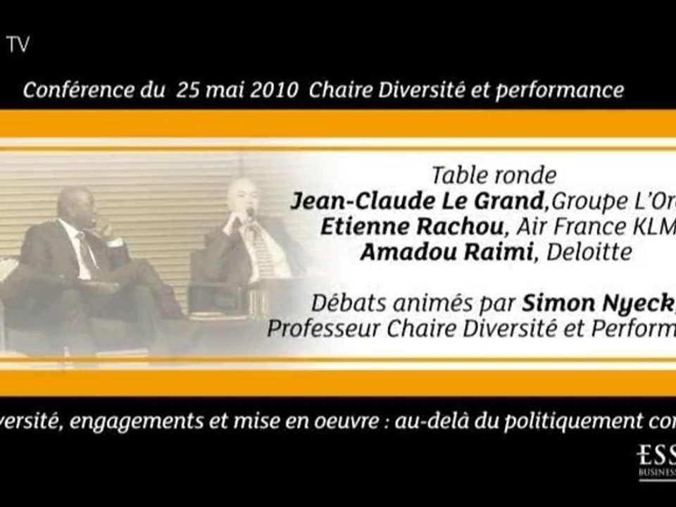 Table ronde 1 : La diversité, engagements et mise en oeuvre