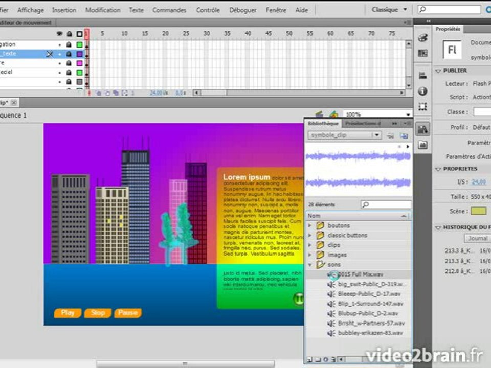 Flash CS5 : Charger des sons dans la bibliothèque